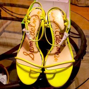 New Size 7 lime, green, Sam Edelman sandals